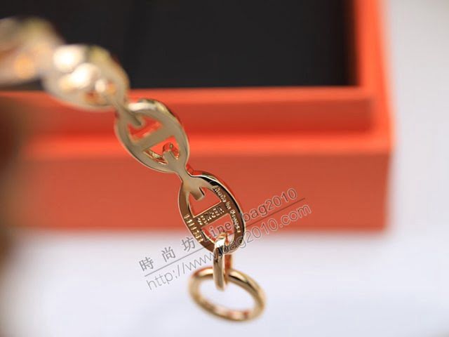 Hermes首飾品 愛馬仕Farandole光金豬鼻子手鏈 Hermes經典款手鏈  zgh1570